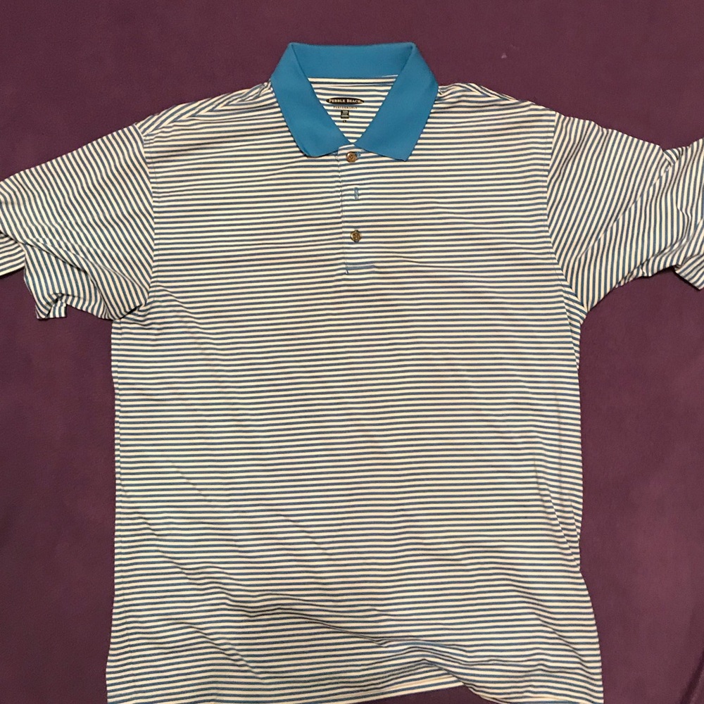 Large stripped polo